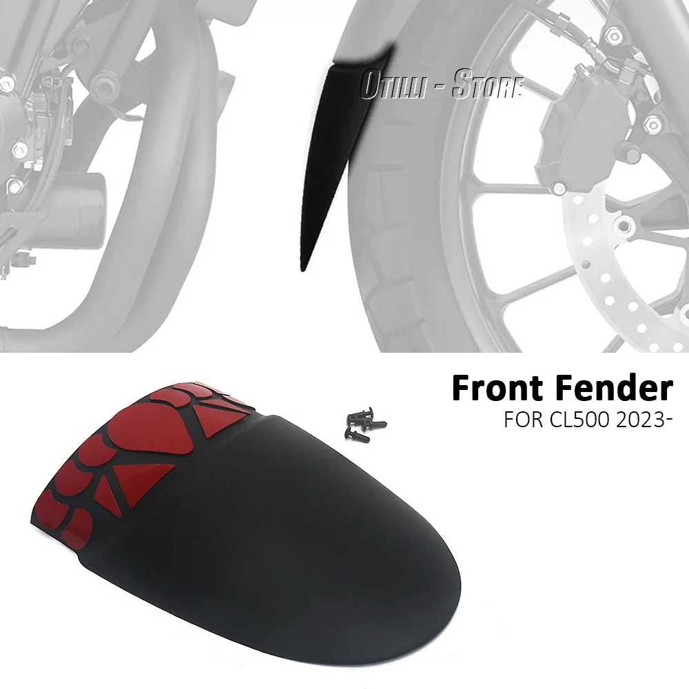 

Motorcycle For Honda CL500 CL 500 cl500 2023 2024 Fender Extender Mud Splash Guard Cover Front Mudguard Extension Black