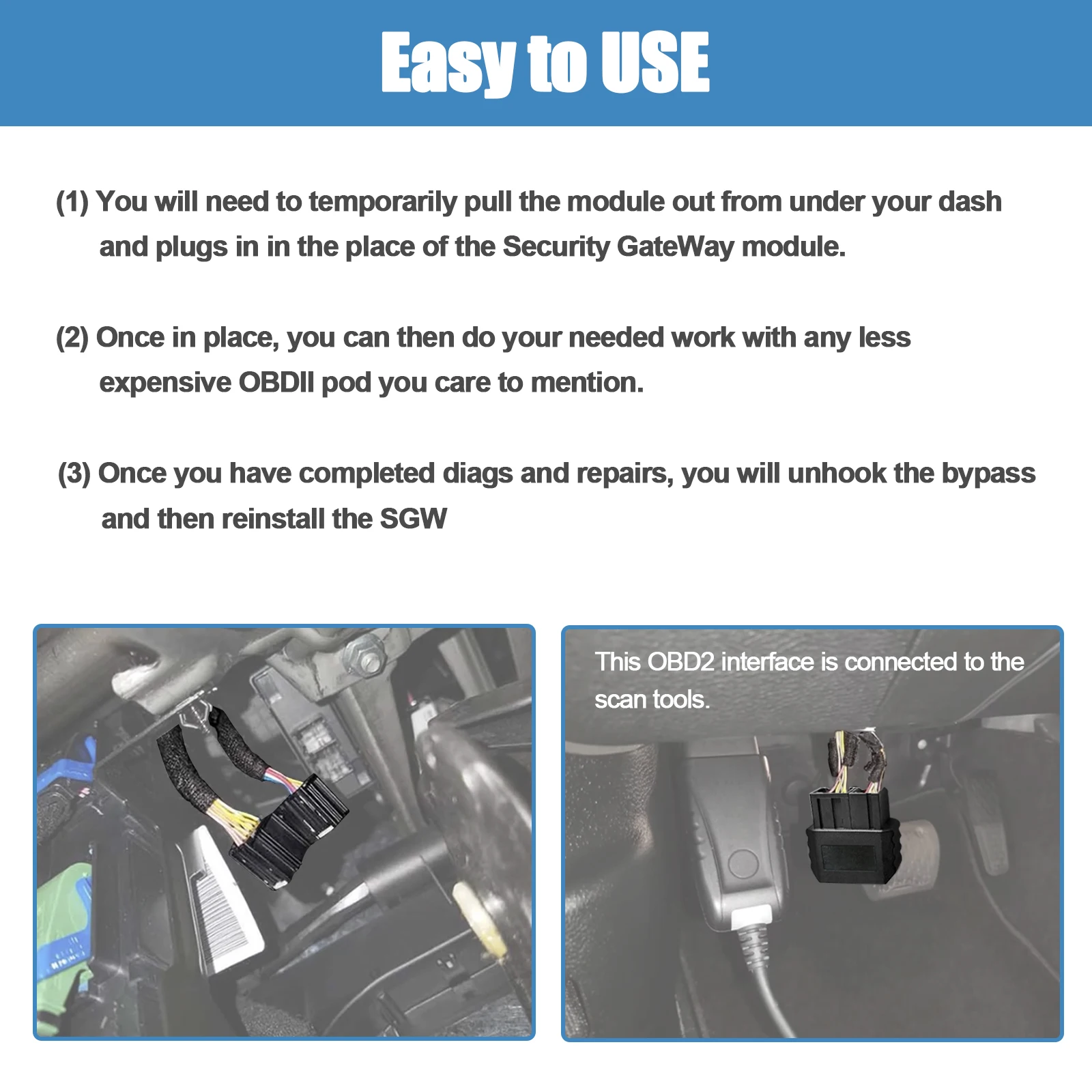 Dongle de dérivation SGW 12 + 8 pour voitures FCA Chrysler /Dodge /Jeep /RAM /FIAT /MASERATI, Module de passerelle de sécurité 12 broches 8 broches, adaptateur de dérivation