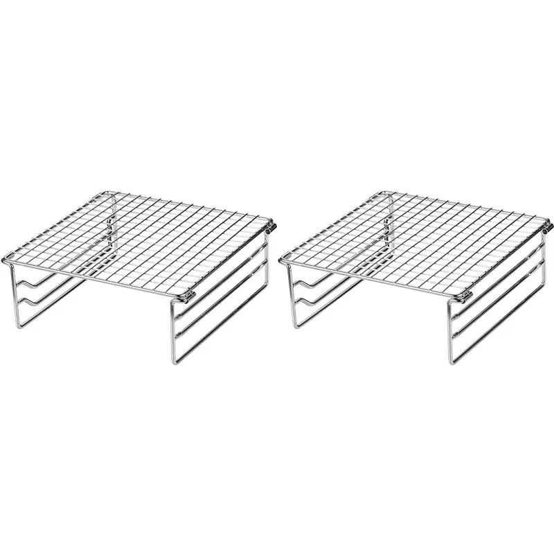 

L68A 2X Folding Grill Grate Camping Grill Folding Grill Mini Outdoor Grill Grid Stainless Steel For Picnic Hiking Camping BBQ