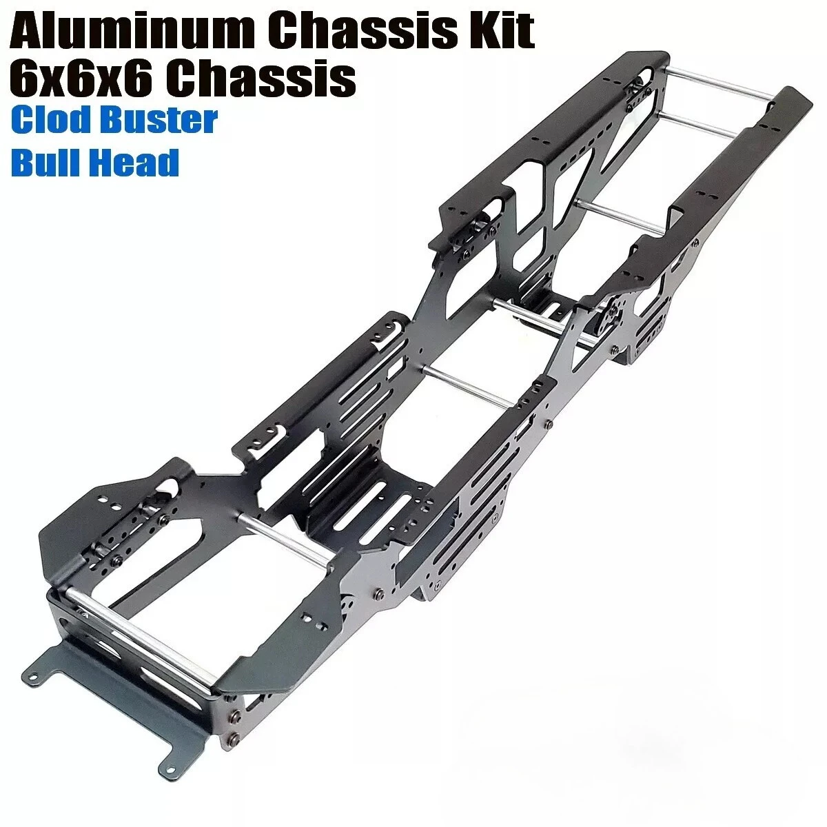 Aluminum 6x6x6 Chassis Kit for Tamiya Clod Buster Bullhead RC Monster Truck Upgrade Hop-up Parts