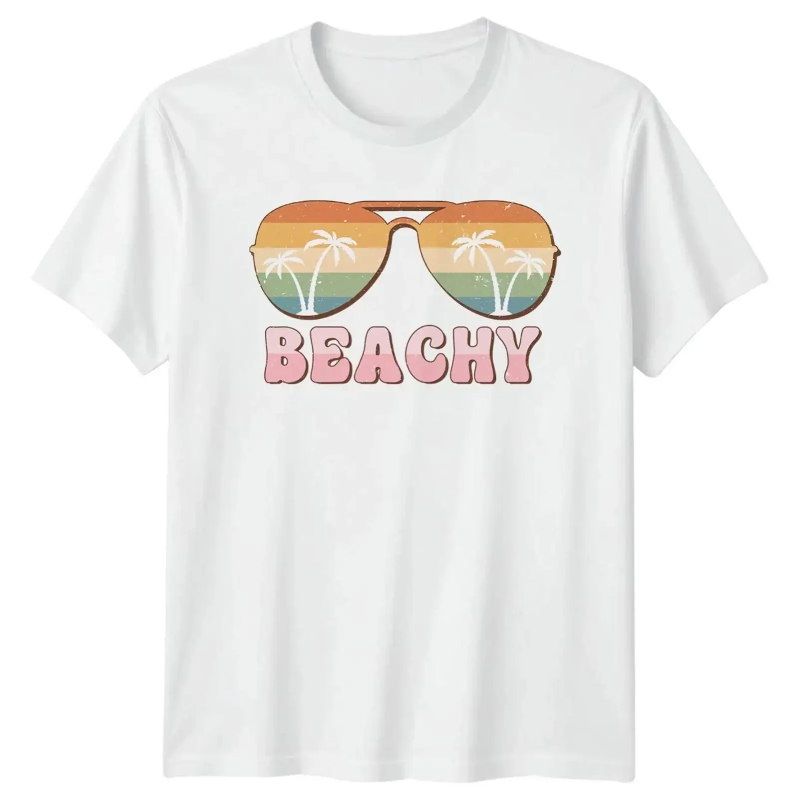 Beachy Damen T Shirt Tropical Sommer Strand Urlaub Geschenk für Sie vintage Washed Stylish Unisex Versatile Soft Stretched