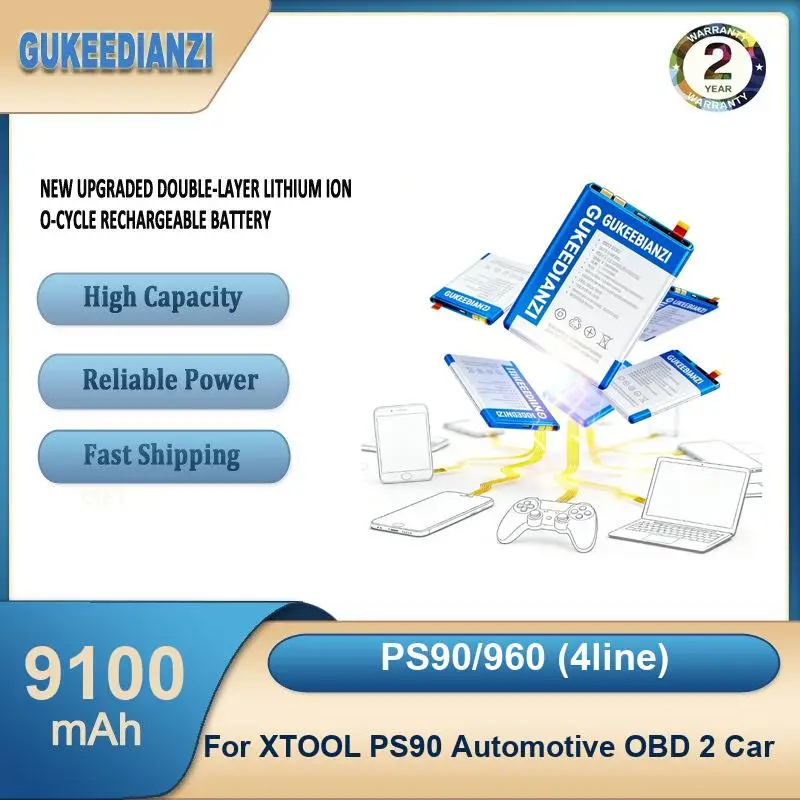 

Battery For XTOOL PS90 Automotive OBD 2 Car