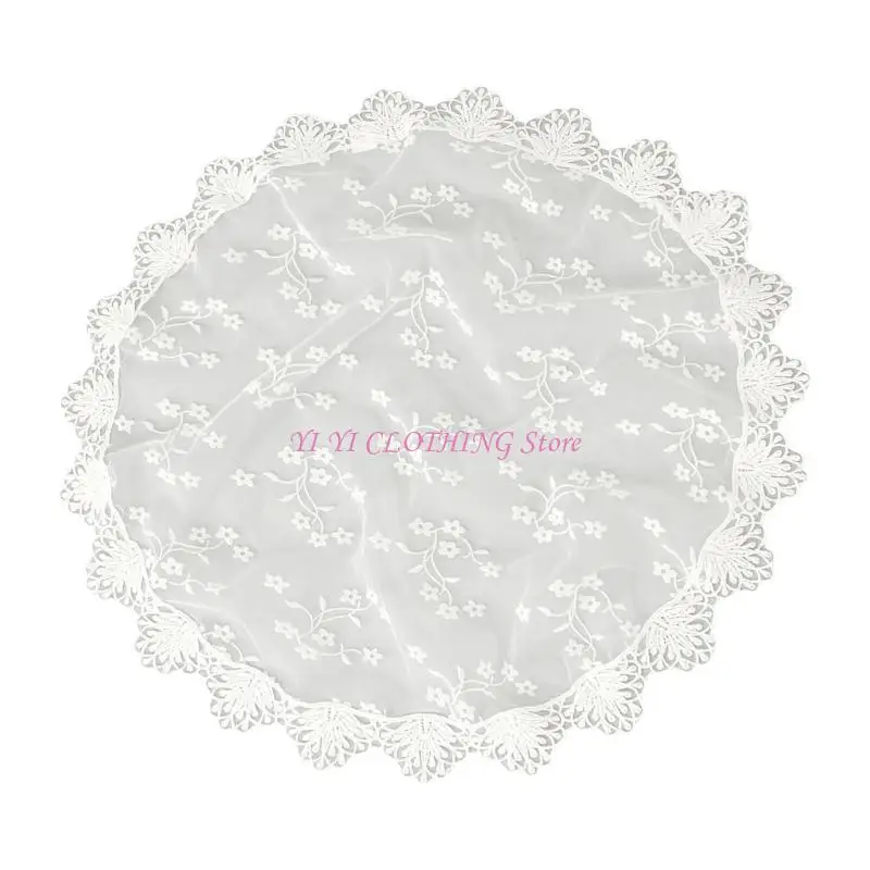 N5KF Bride Veils Round Headscarf Wedding Event Headwrap Women Church Mass Headcover