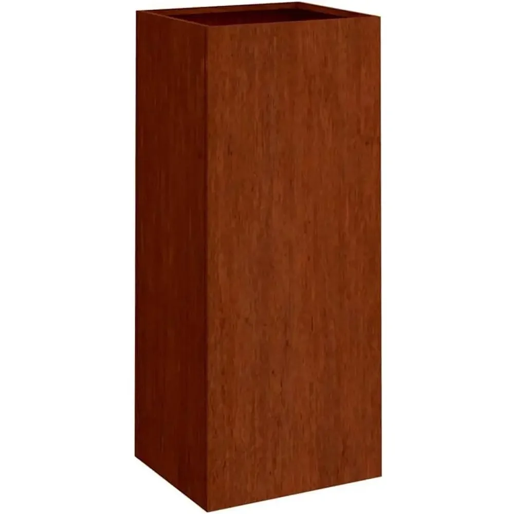 Sturdy Weather-Resistant Corten Steel Planter - Rustic Raised Garden Bed, Ideal for Outdoor Decoration, Easy Assembly, 12.6x10.8
