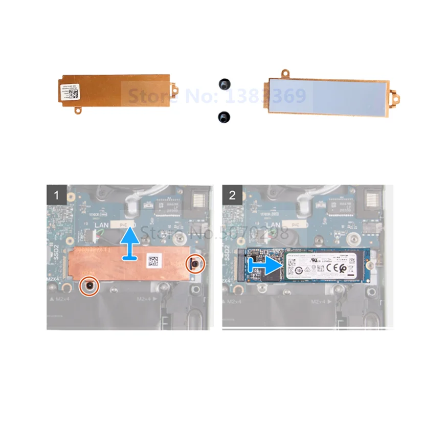 ใหม่สำหรับ DELL G15 5510 5511 5515 2nd M.2 2230 2280 SSD Bracket Shield แคดดี้ X8MY9