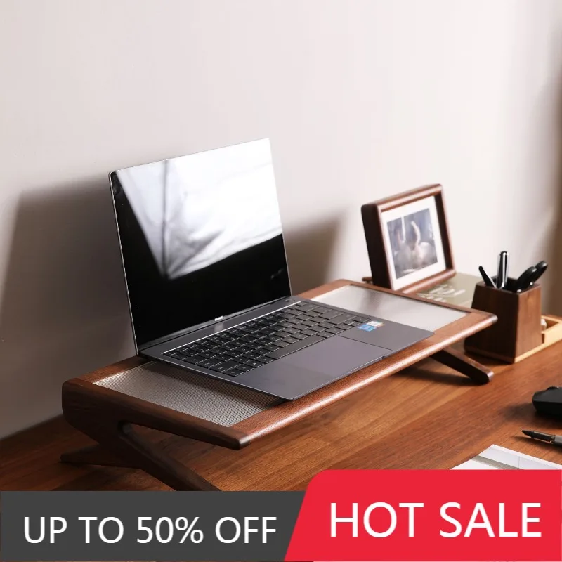 Wood Computer Heightening Rack Bedroom Elevated Desk Stand Aesthetic Monitor Storage Racks Multifunctional Organizer Shelves
