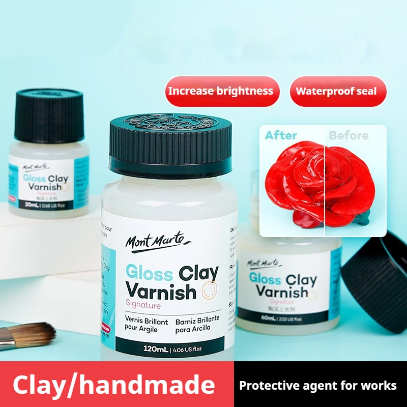 High Gloss Varnish 10/60/120ml Long-Lasting Glossy Gloss Varnish For Air Dry Clay Stone Polishing Oil Painting Wood Maintenance