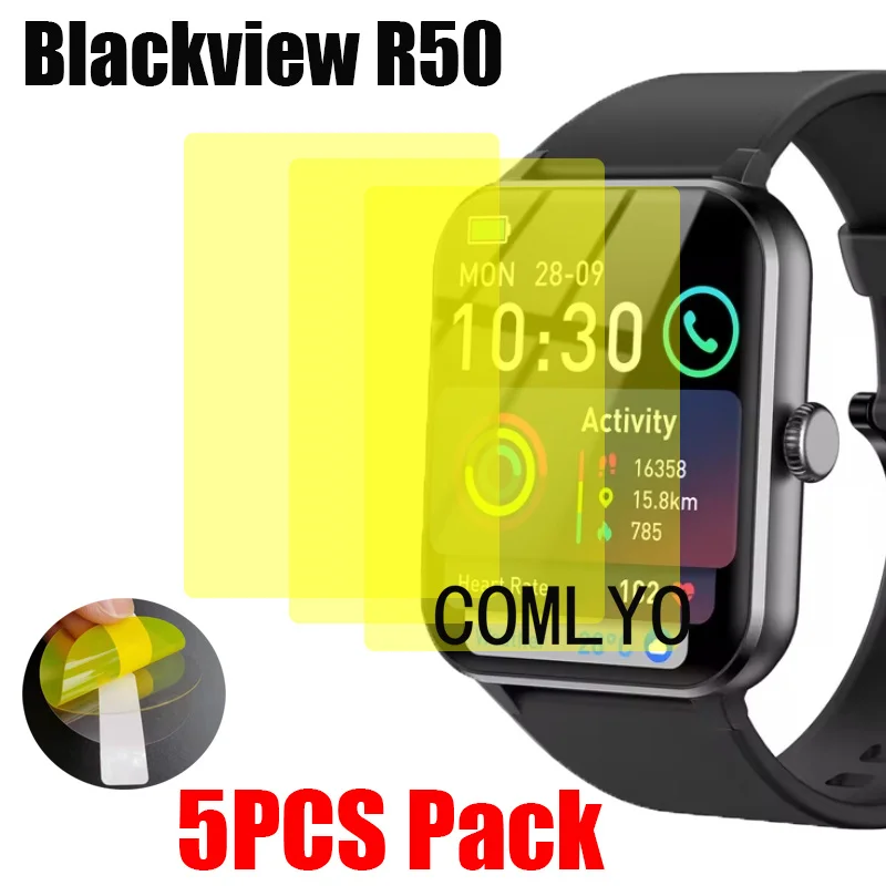 5PCS Film For Blackview R50 Smart Watch Screen Protector Cover HD TPU Films