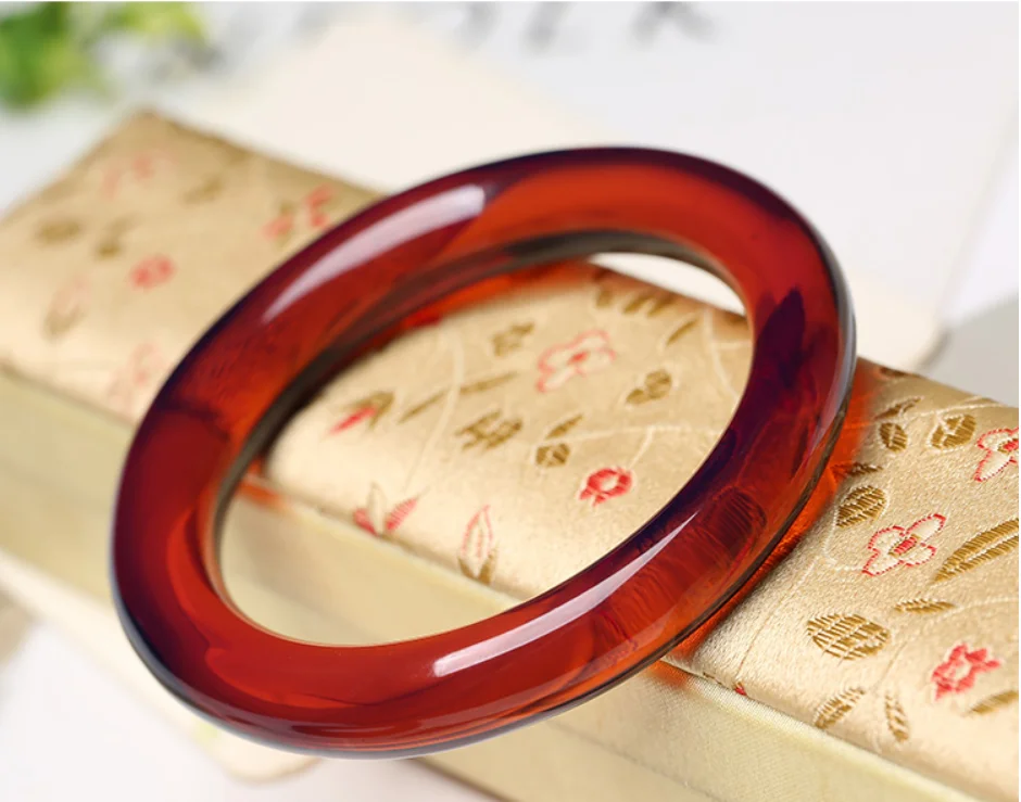 Top Quality Fine Women Men Natural Baltic Red Amber Bangles Fashion Jewelry Lucky Accessories Gifts Bracelet Unisex