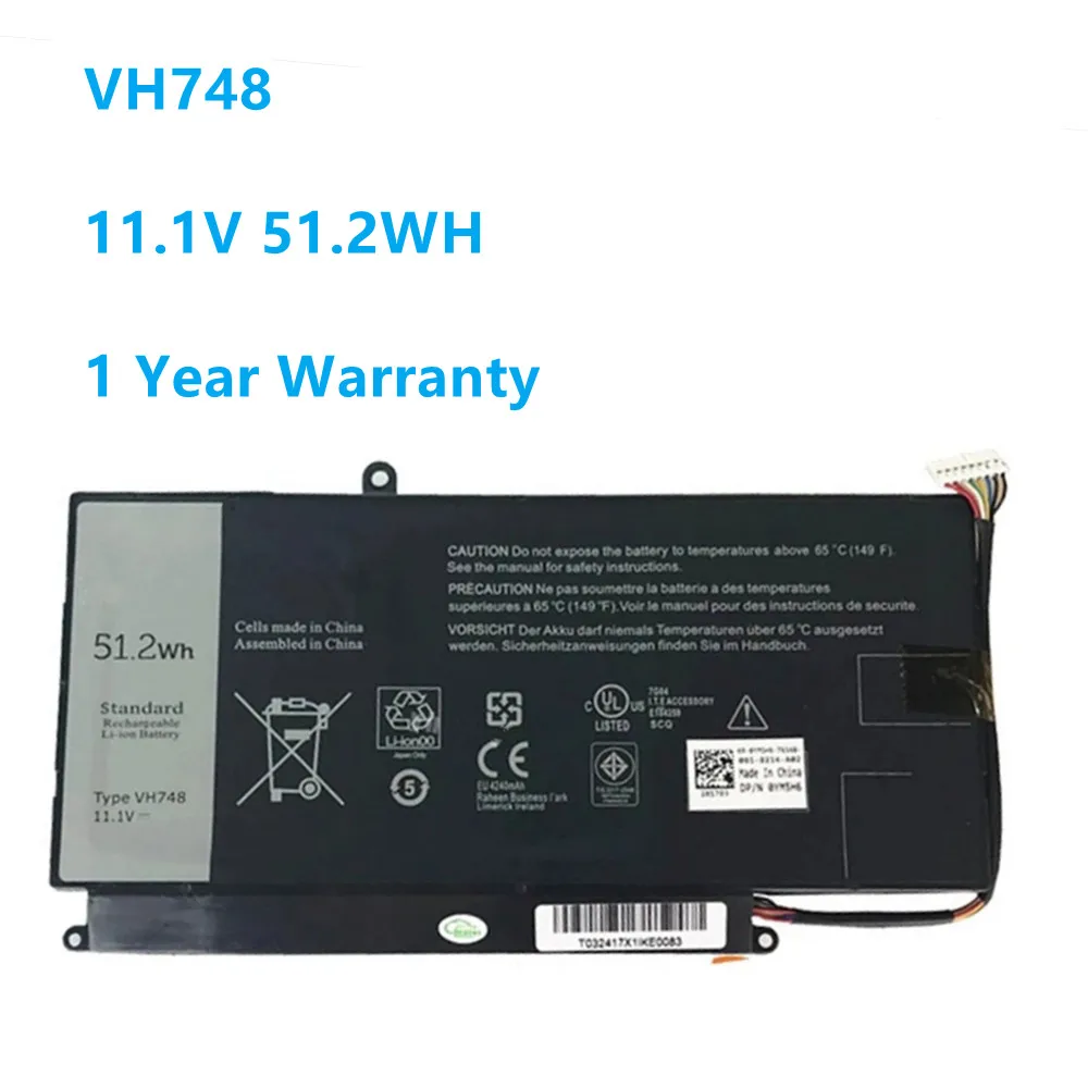 

New VH748 11.1V 51.2Wh Laptop Battery For Dell V5560 V5460 V5460D V5470 V5480 14-5439 VH748