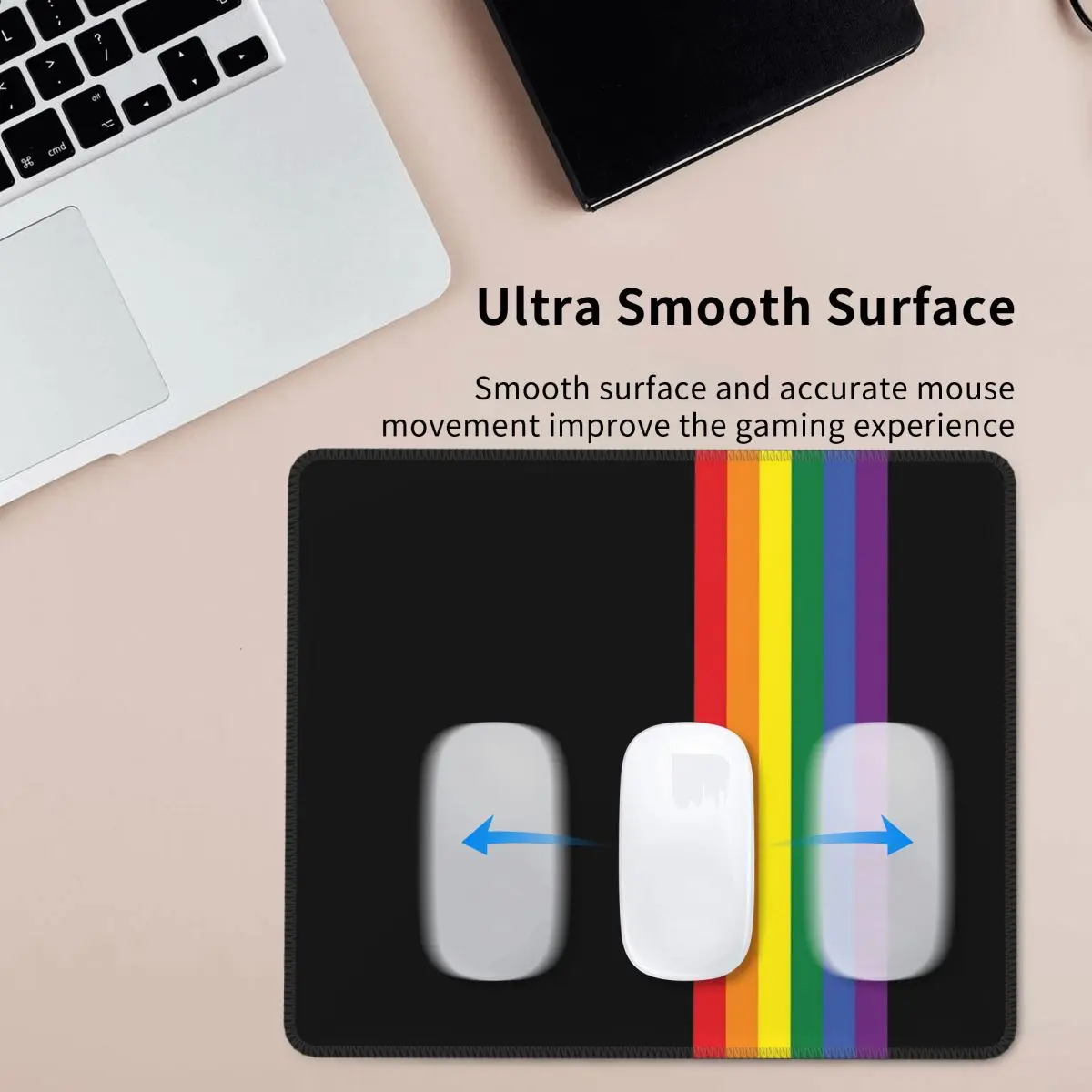 Rainbow Pride LGBT Strip Mouse Pad Keyboard Komputer Mouse Mat Gamer PC Desk Mat Aksesori Kantor Alas Meja