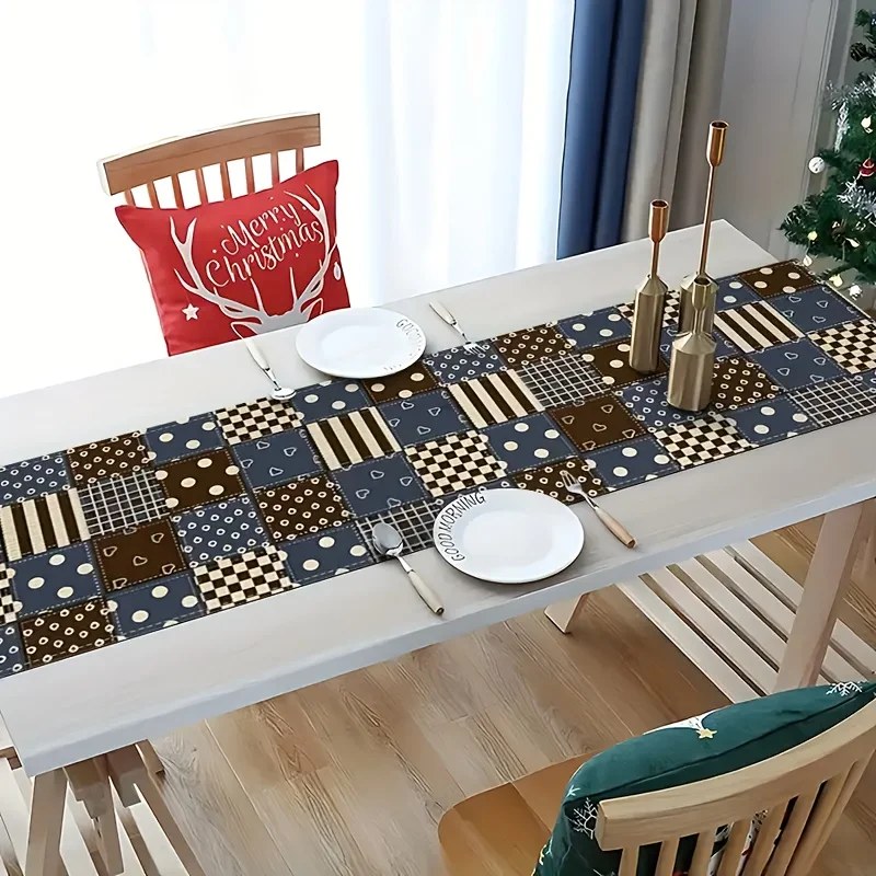 【Exotic Geometry】VIKAMA Bohemian Vintage Table Runner, Practical & Durable, Home Tabletop Decor