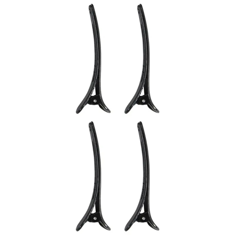 A55X-10 Pcs Black Plastic Single Prong DIY Hairstyle Alligator Hair Clip 3.1
