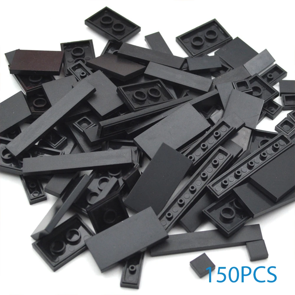Blocs de construction lisses et fins, 150 pièces, bricolage, pièces de jouets multicolores, figurines en vrac, briques, carrelage, jouets éducatifs pour enfants, cadeau