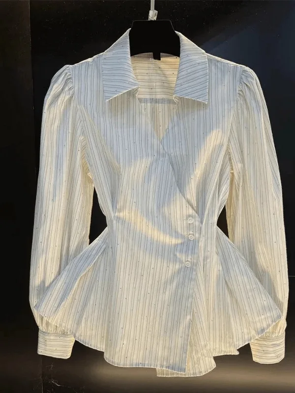 

Женское полосатое длинное платье с завышенной талией, облегающее, в европейском стиле, тонкое, для осеннего сезона