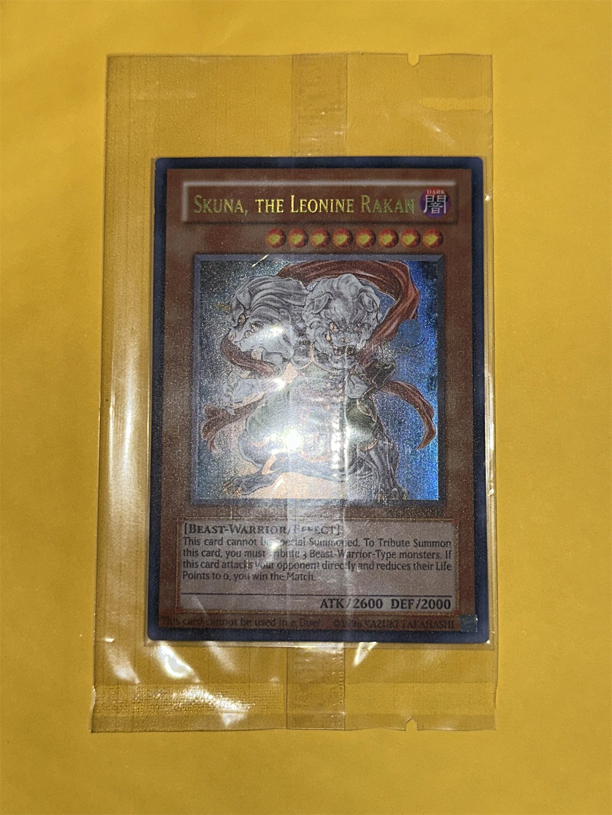 Yu-Gi-Oh OCG/TCG Skuna, the Leonine Rakan  WCPS-EN902  Magia Series Children's Gift Collection Board Game Toy Card (No-Original)