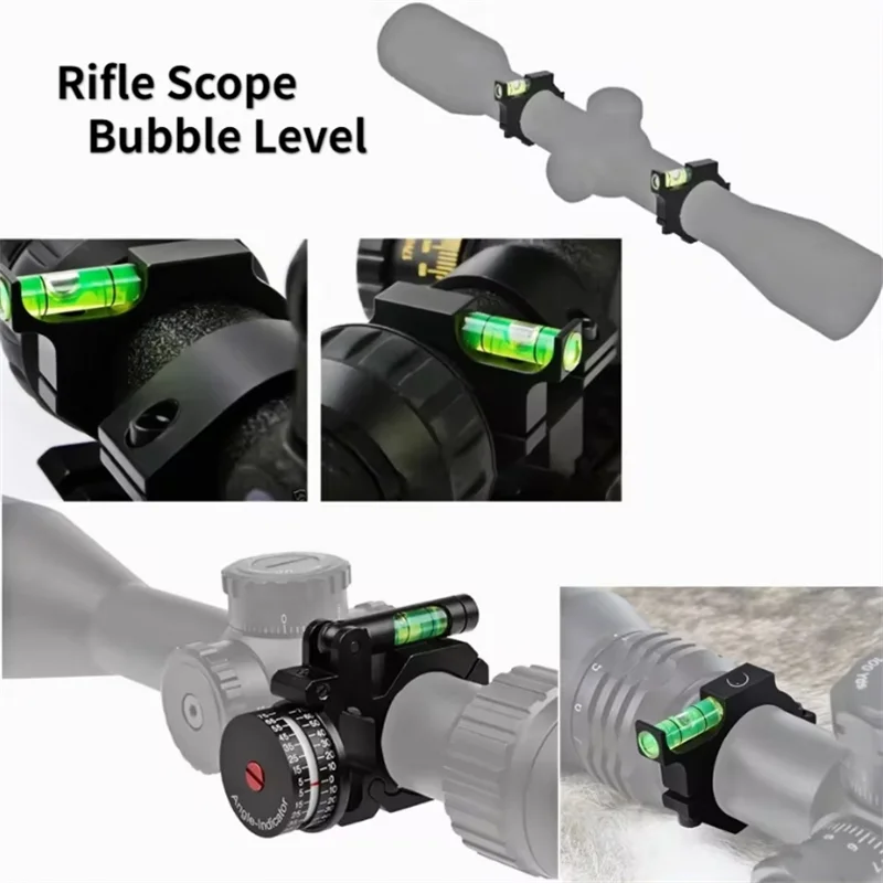 Rifle Scope Bubble Level Fit 25.4mm/30mm/34mm Tube Dia Riflescope Reticle Leveling Sight 11mm 20mm Picatinny Rail Mounting