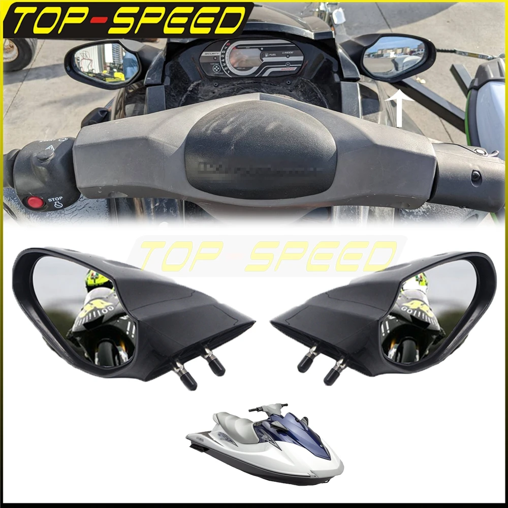 For Yamaha WaveRunner VX V1 Cruiser Deluxe Sport 2010-2016 Motorcycle Side Mirrors Jet Ski Motorboat Rear View Mirror Reflector 