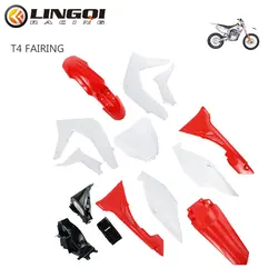 LYNNCHI Motorcycle T4 Plastic Cover Fairing Kit Front Rear Fender Mudguard Number Plate Covers For Kayo T2 T 4 Pit Dirt Bike