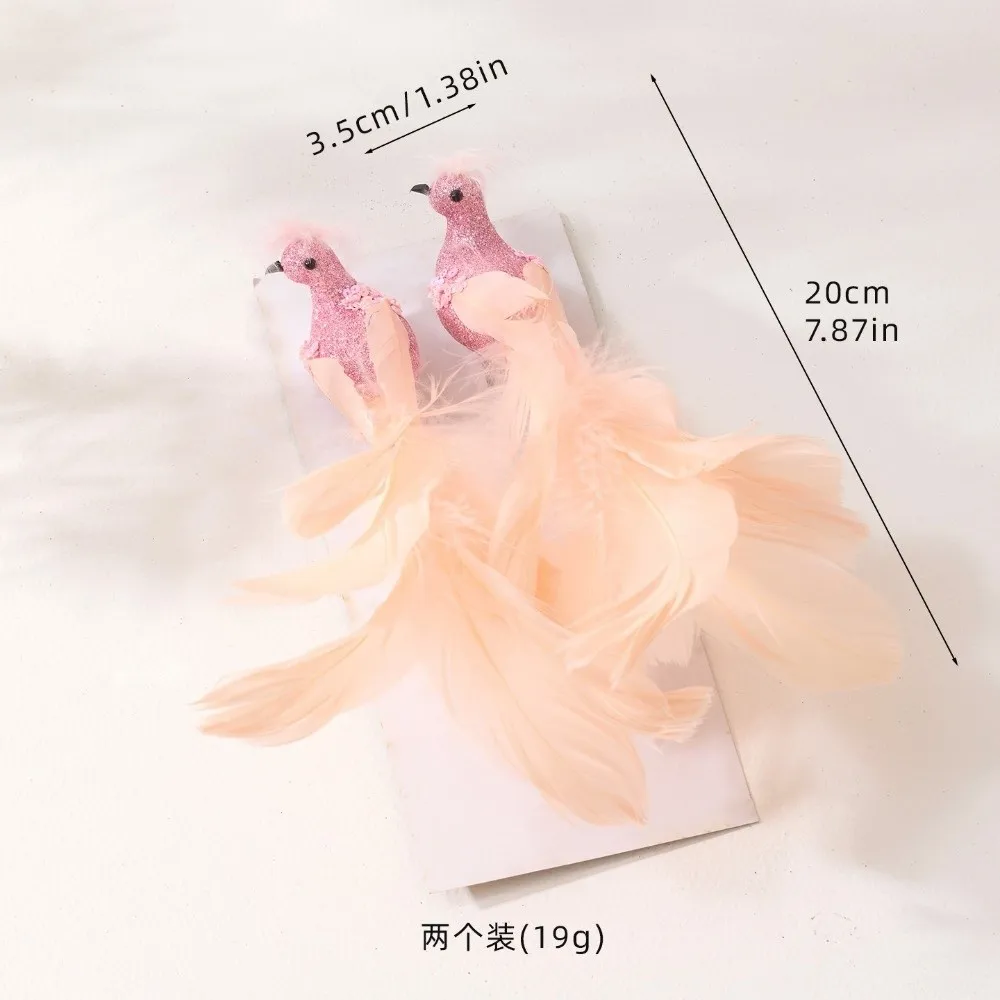 2 قطعة/المجموعة جديد واقعية بريق عيد الميلاد الطيور الحلي بريق محاكاة فو الطيور شجرة عيد الميلاد الديكور جو احتفالي