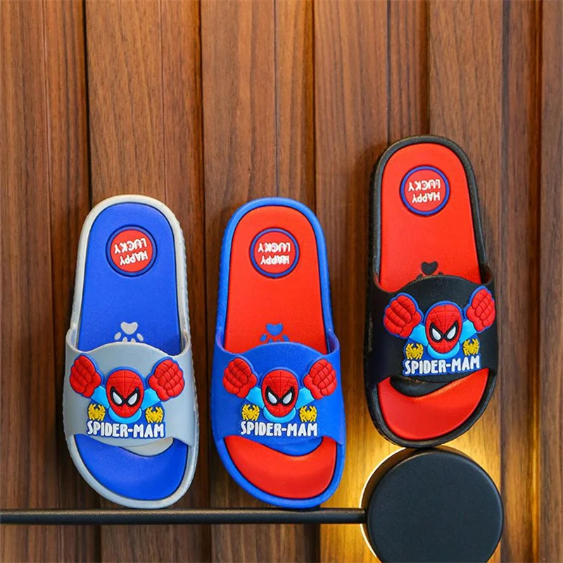 Disney Children\'s Slippers Cartoon Boys\' Summer Home Shoes Boys Sandals Waterproof Anti-slip Kids Garden Shoes Size