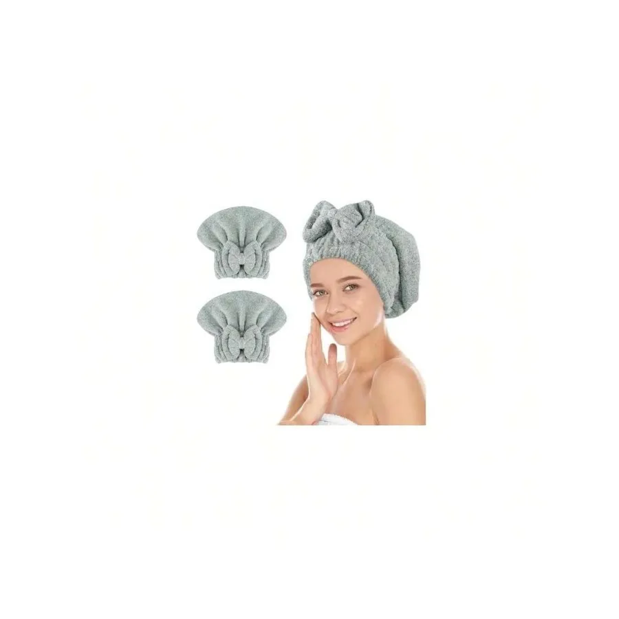 

Large Microfiber Hair Drying Caps With Bow Knot Fast Drying Shower Cap Soft And Absorbent HairWrap Hair Turban Bath Caps For Cu