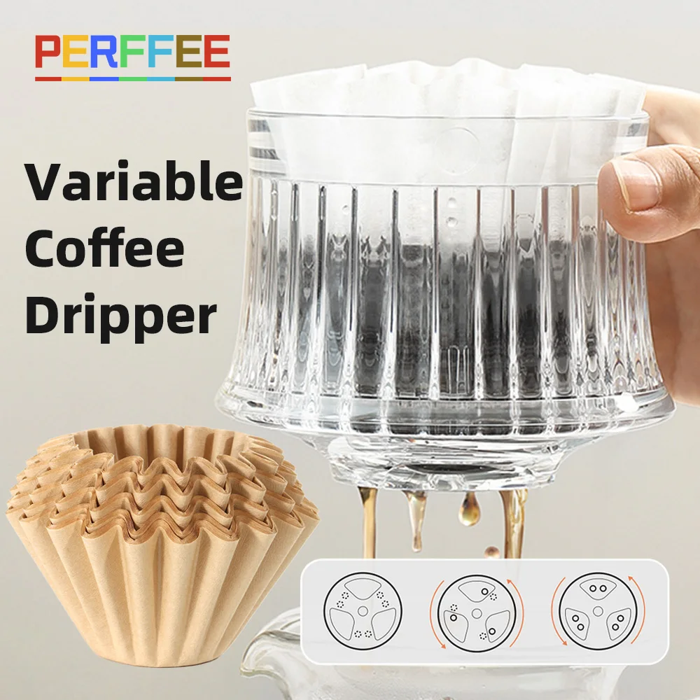 

Adjustable Speed Coffee Dripper Flat Bottom Dripper Pour Over Coffee Brewer Variable Flow Coffee Filter Immersion Coffee Dripper