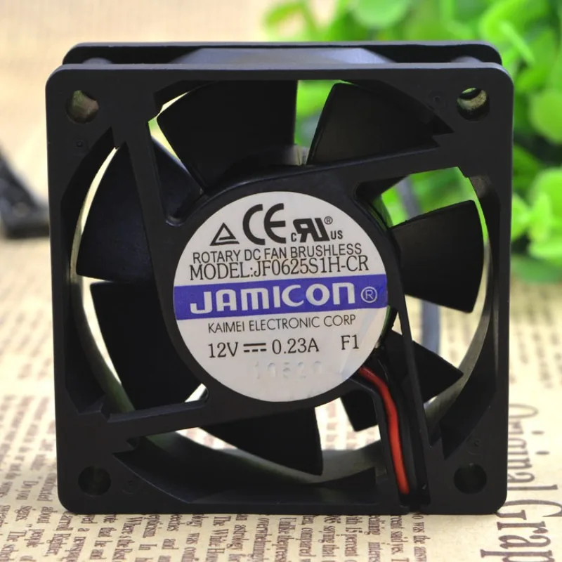 New Cooler Fan for Jamicon JF0625S1H-CR 12V 0.23A 6025 6CM Inverter Silent Fan 60*60*25mm