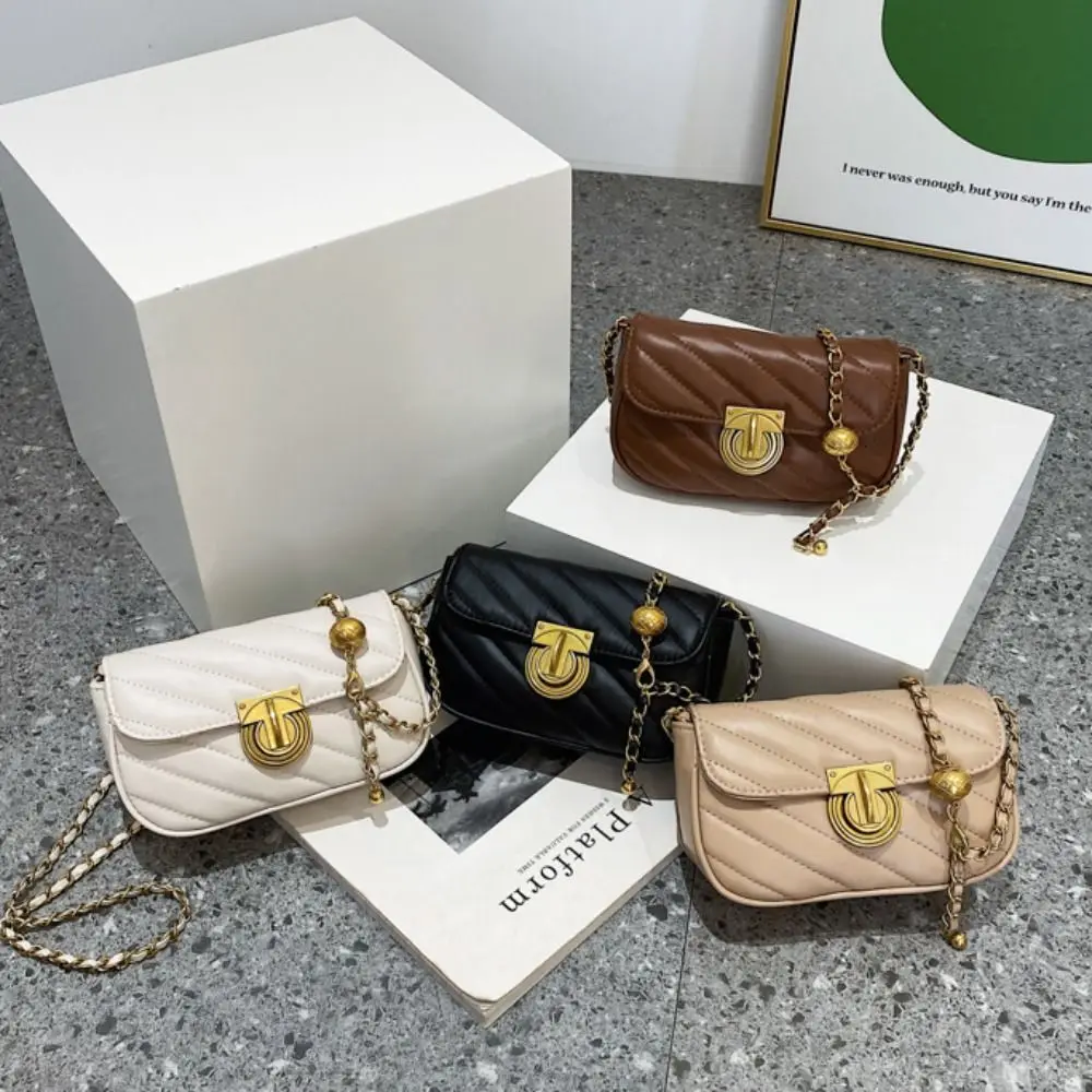 

Fashion PU Leather Rhombus Plaid Underarm Bag Shoulder Bag Purse PU Handbag Korean Style Silver Girls/Female