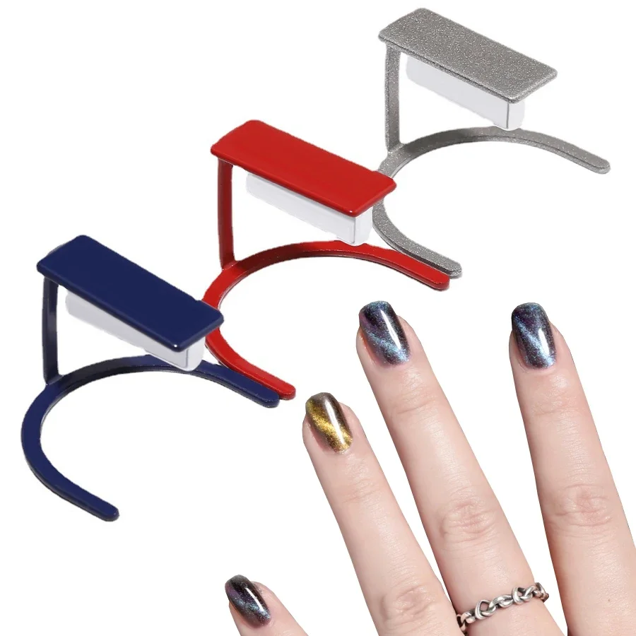 

3D Cat Eyes Nail Art Magnet U-Shaped Stand DIY Gel Polish Manicure Accessories for Creative Nail Design