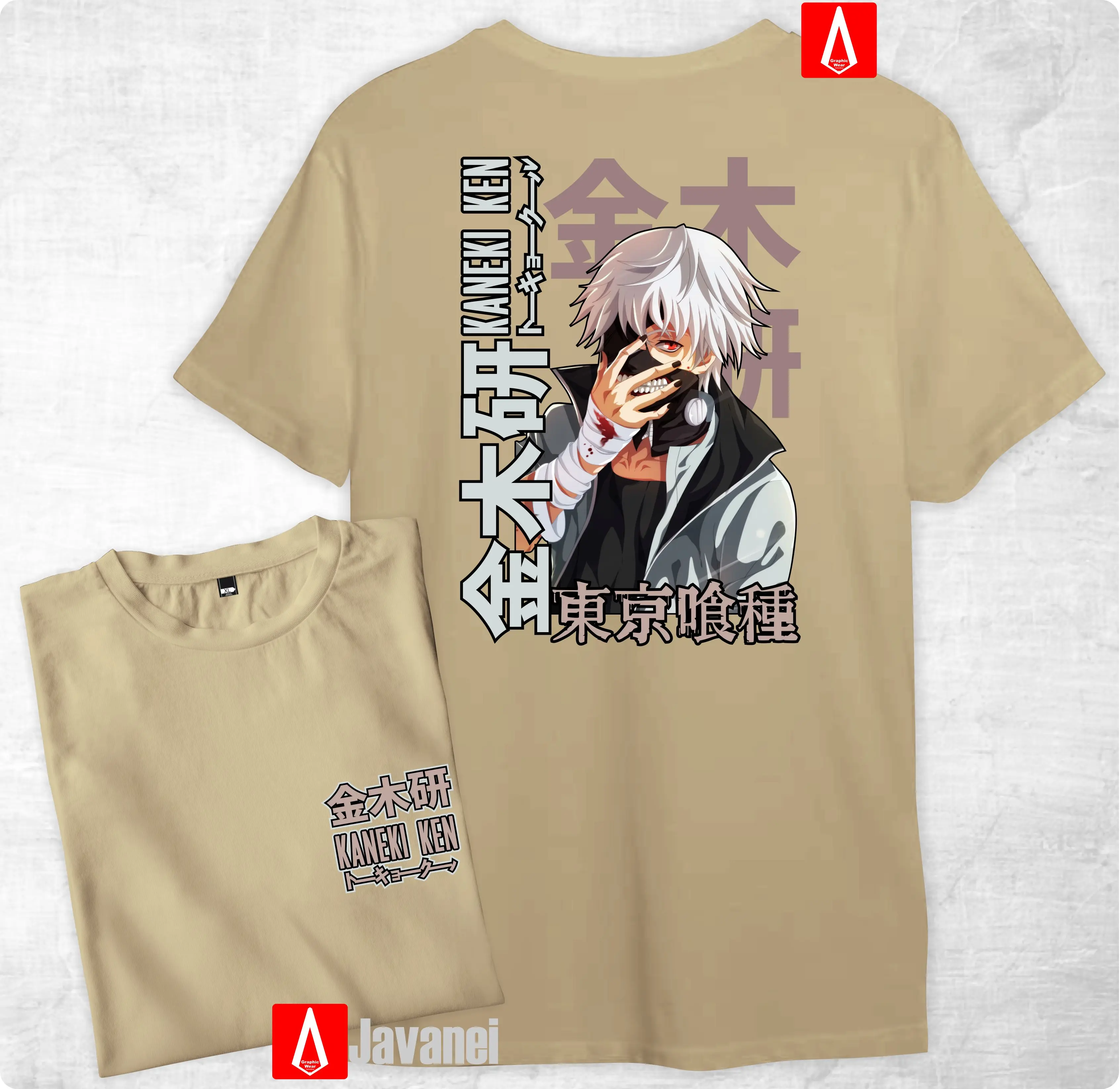 Anime Kaneki Ken Tokyo Ghoul manga wibu japan distro cotton combed 30s javanei