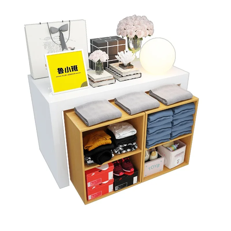 

Clothing Store Display Table Ladder Display Table Women's Clothing Store Middle Table Multifunctional Nakajima Cabinet Flowing W