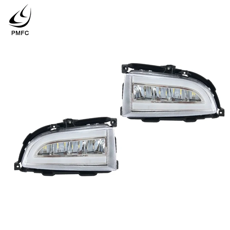 

PMFC For Mitsubishi Lancer 2004-2006 Fog Light Car Front Bumper LED DRL Headlight Daytime Running Light LED Fog Lights Fog Lamp