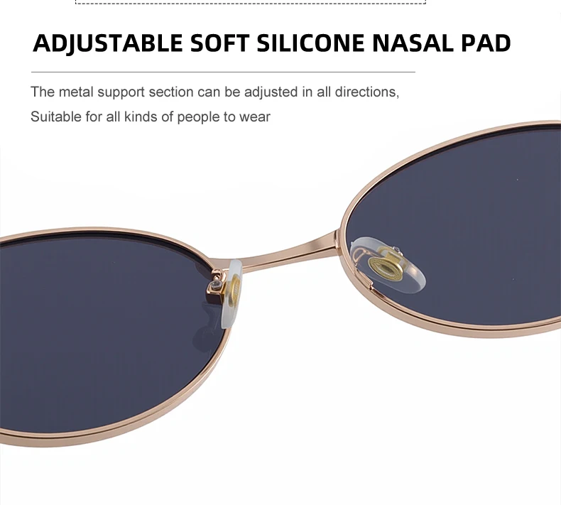 Ovale Punk-Sonnenbrille mit kleinem Rahmen für Damen, 2025, Luxusmarke, Vintage-Stil, Metall, Fahren, Sonnenbrille für Damen, Mode, Retro-Farbtöne, UV400 – Detail 11