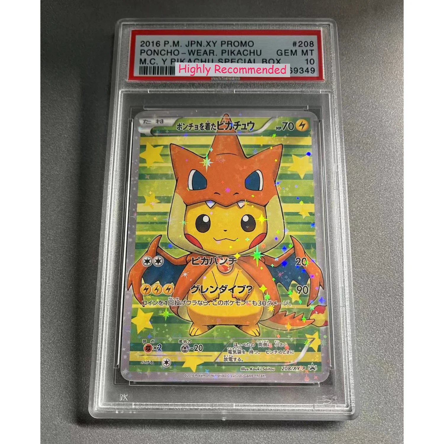 PTCG Charizard Rayquaza Magikarp karta kolekcjonerska Diy wersja kopiowania 10 punktów karta znamionowa Anime karty do gry prezent zabawka