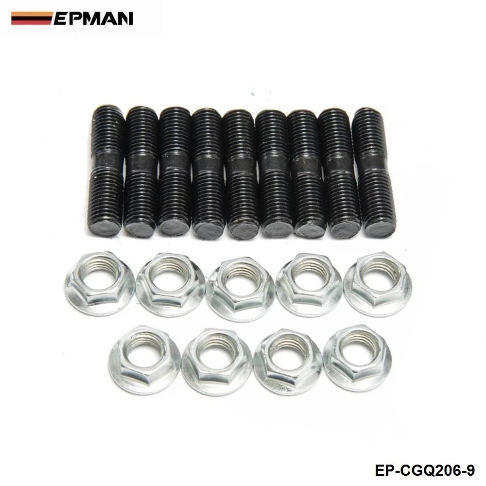 9 x Stud Kit M10x1.25 For Mitsubishi DSM 1G, EVO1~10 Turbos Turbo L:40 mm EP-CGQ207