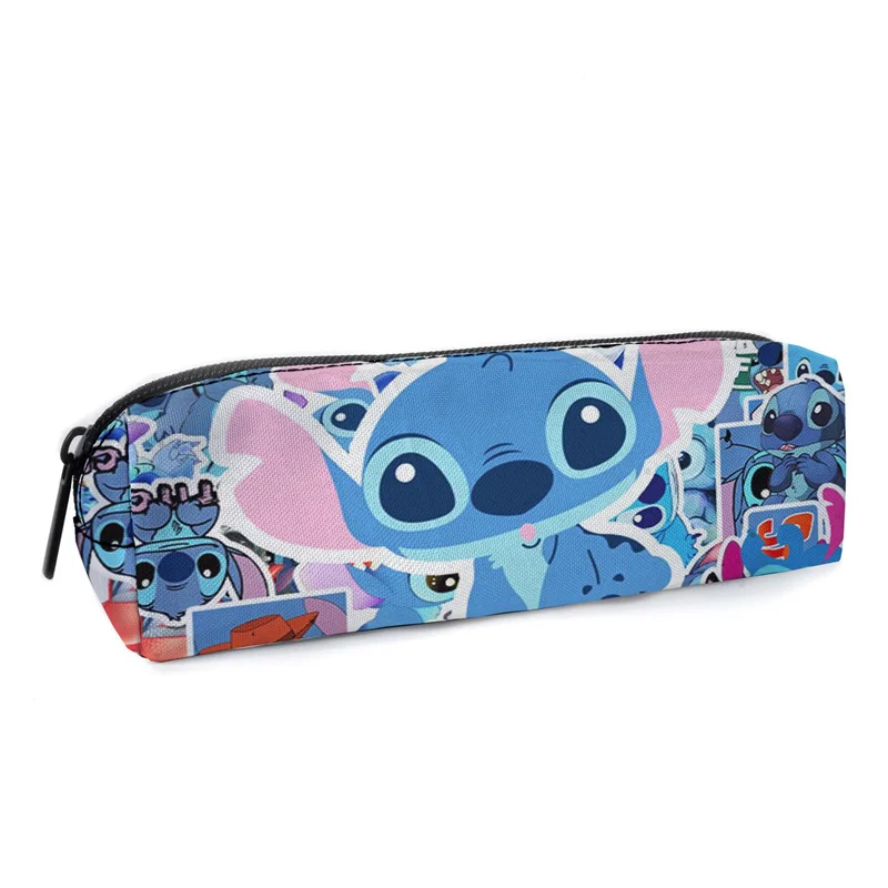 อะนิเมะดิสนีย์ Lilo & Stitch ดินสอ Kawaii Stitch พิมพ์กระเป๋าดินสอการ์ตูนนักเรียนเก็บกระเป๋าของขวัญของเล่น