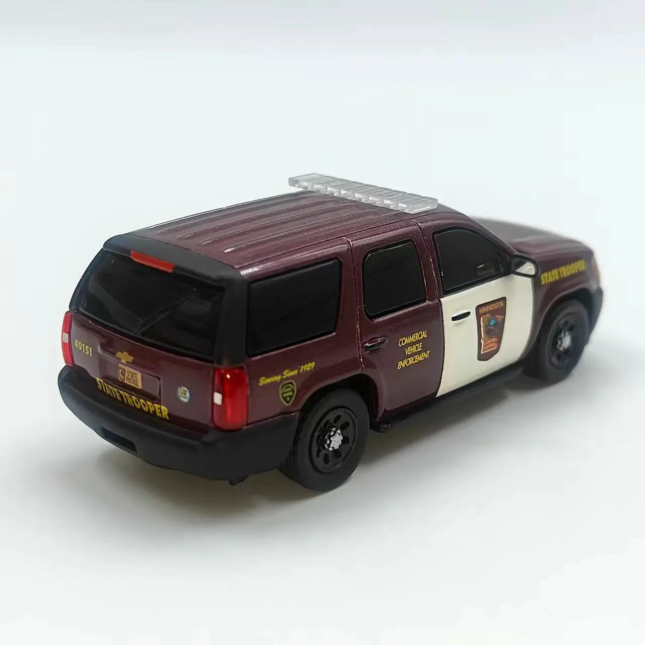 596 1:64 Tahoe Interceptor Minnesota State Patrol Legierungsauto Druckguss & Spielzeugfahrzeuge Modell Miniaturmodellauto für Kinder