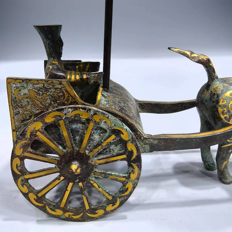 Factory Antique Bronze Gold And Silver Plated Horse-Drawn Carriage Ornament Home Decoration Craft Gift Copperware Opening Busine