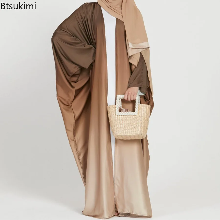 

Eid Muslim Vibrant Tie Dye Open Abaya for Women Morocco Ramadan Elegant Cardigan Robe Dubai Batwing Sleeve Kaftan Casual Vestido