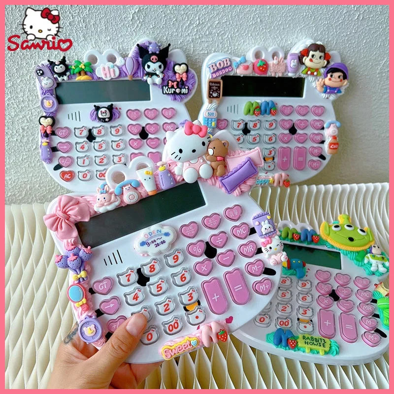 

Hellokitty клей калькулятор голоса милый мультфильм с голосом высокий внешний вид уровень полуготовый магазин ручной работы Diy Материал подарок