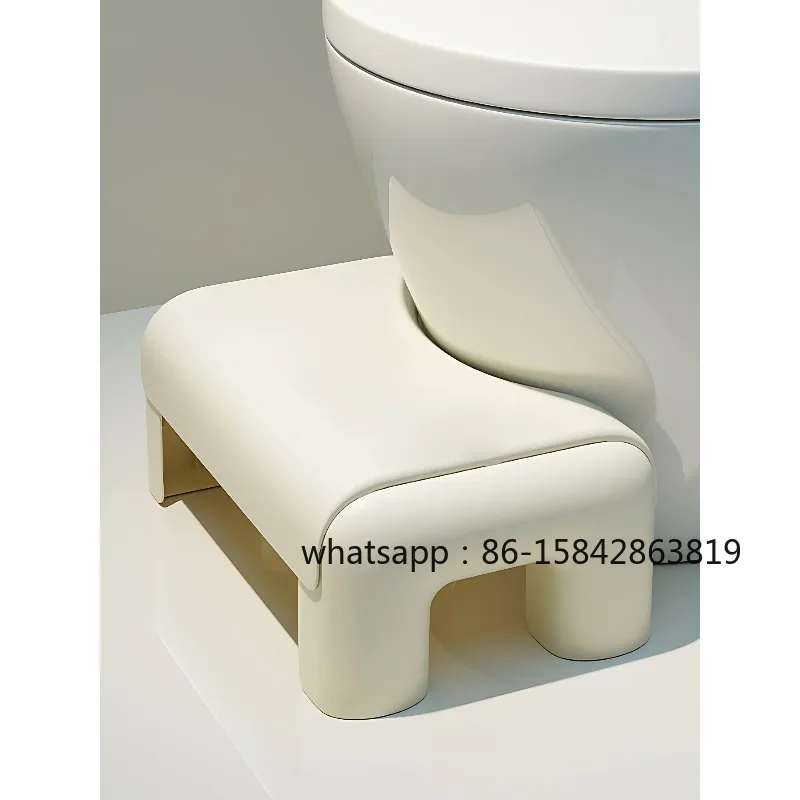 

Cream style toilet stool with thickened plastic