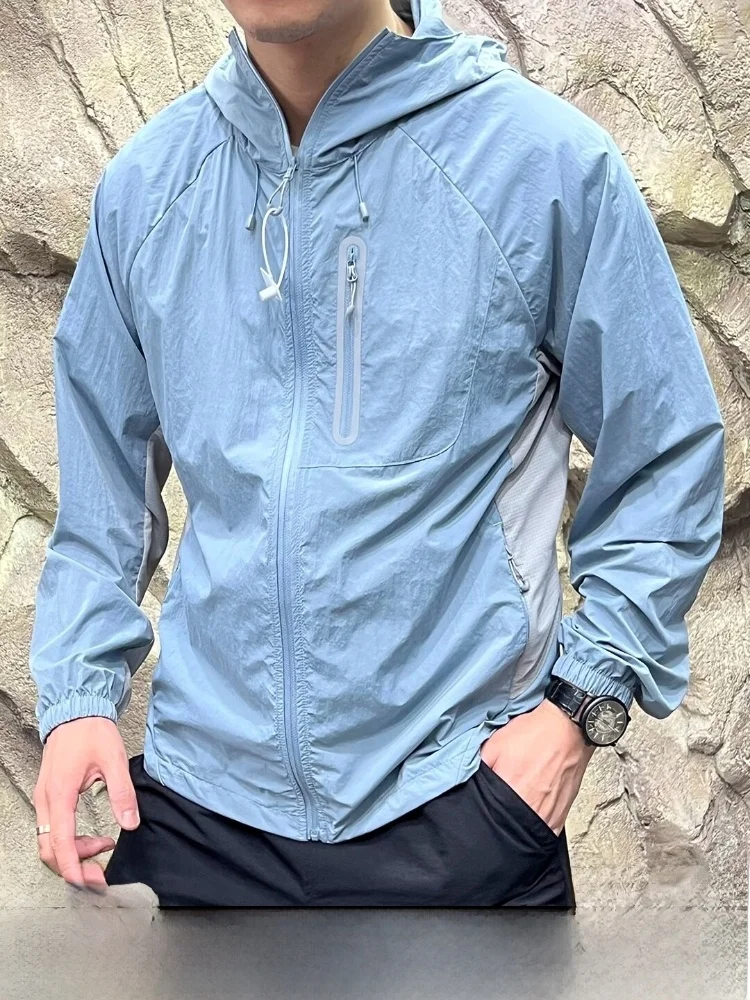 

Уличная куртка для пар с защитой от УФ-лучей, солнцезащитная, молодежная, весенне-летняя, стандартный крой, на молнии, с длинными рукавами