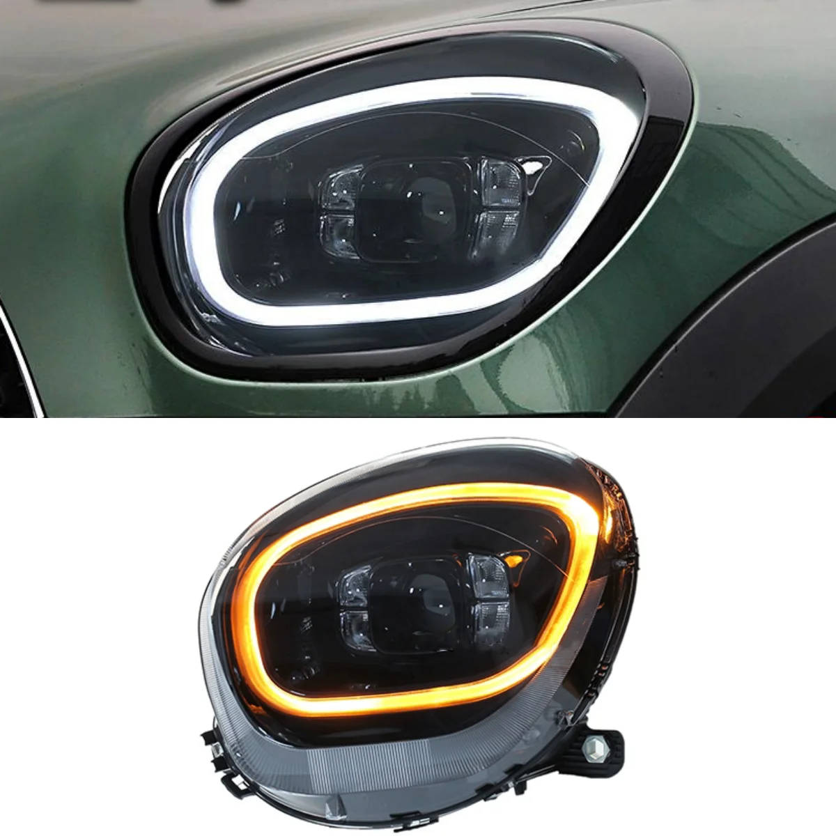 LED Headlight Assembly for BMW MINI Countryman R60 modified Front lamp with Lens Daytime running light Turn Signal Low high beam