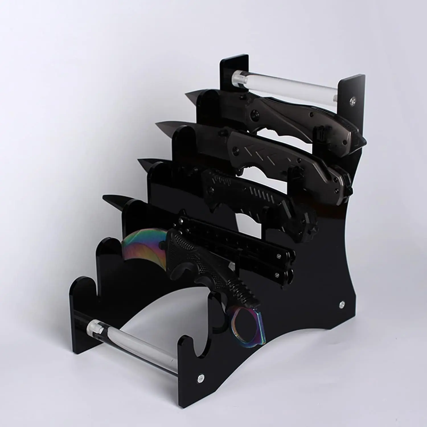 1PC Knife holder, knife display rack, acrylic knife display box, collectible knife display rack, knife collection display rack