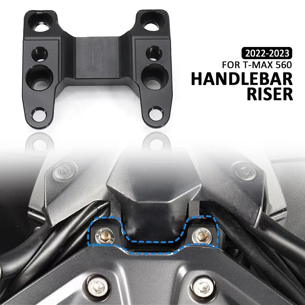 

Motorcycle Billet Aluminum Handlebar Risers 20m Up Adapters Bracket Extender Mounts Clamp For Yamaha T-MAX 560 2022-2023