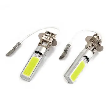 2 Stuks H3 15W Led Cob Drl Lamp Wit Xenon Rijden Koplamp