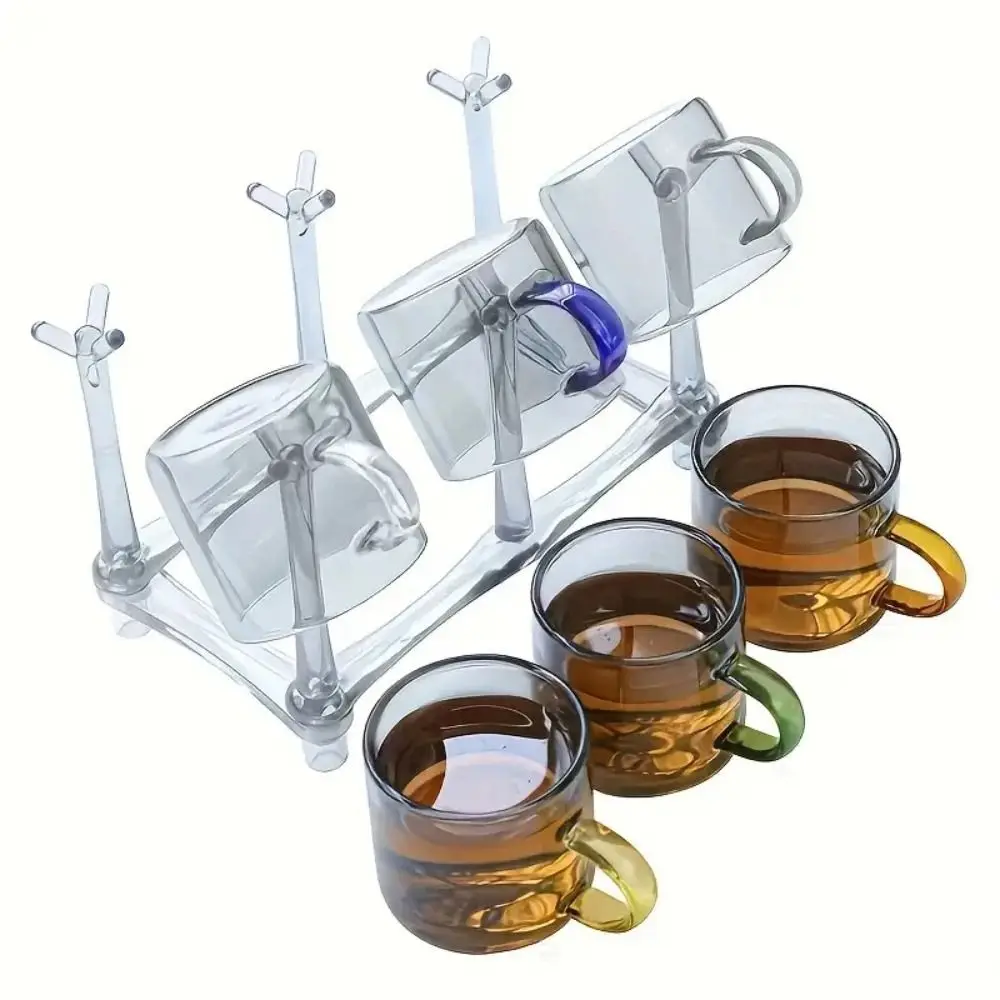 Creative Acrylic Cup Holder Hanging Retractable Water Bottle Drain Rack Adjustable Cup Drying Rack