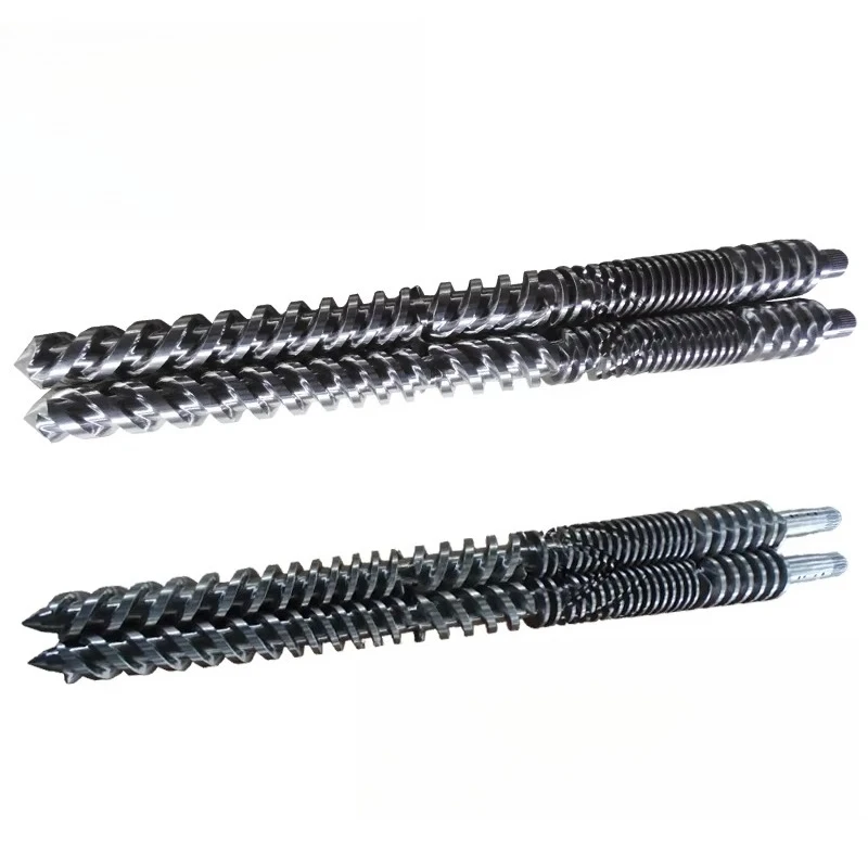 Jaiho CM65/132 Twin Auger Cylinder Conical Design PVC Plastic Rubber Extruder Machine Ni-Base Bimetallic 38CrMoAIA Alloy ISO9001