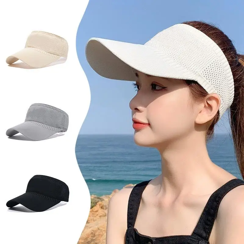 [YY35]【xxx】Summer Breathable Visor Hat Outdoor Sports Openwork Mesh Sun Protection Hat, UV Protection Sun Hat[ZN]